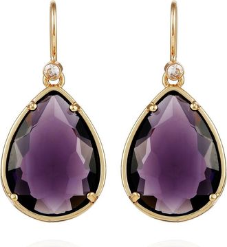 T Tahari Crystal Drop Earrings in Goldtone at Nordstrom Rack