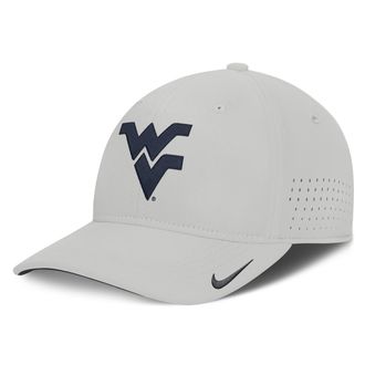 Nike West Virginia Sideline Practice Nike Mens Dri-FIT College Hat in Grey | NC530BBWVN-3XB