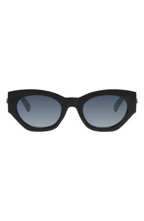 Kurt Geiger 52mm Cat Eye Sunglasses in Solid Black at Nordstrom Rack