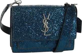 Saint Laurent Pre-owned Mini Bags, female, Blue, Size: ONE SIZE Pre-owned Mini Shoulder Bag