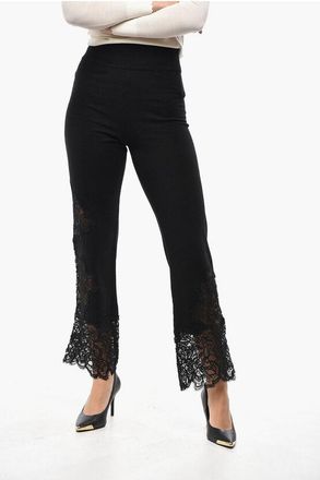 Ermanno Scervino Cashmere Pants with Lace Hem size Xs