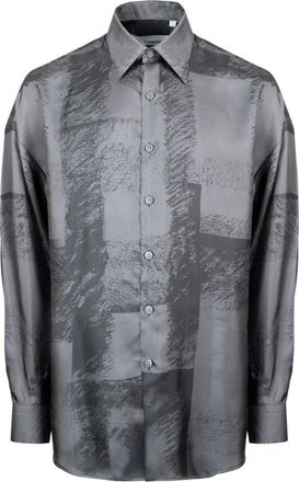 Costumein Camicia a Maniche Lunghe con Taschino sul Petto - - Shirts - Uomo - Grigio - XL