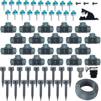 OEM Sistema De Riego Por Goteo, Sistema De Riego De Jard&iacute;n Con Componentes De Riego Por Goteo, Nueva Manguera Ciega Con Conector R&aacute;pido De 1/4 De Pulgada,