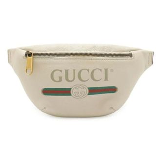 Gucci Vintage, unisex, Beige, ONE Size, Leer, Pre-owned Leren Heuptas