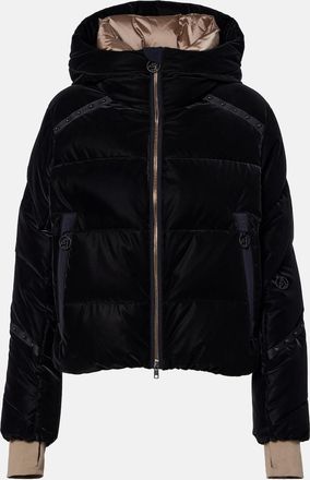 Toni Sailer Swalina hooded down velvet ski jacket