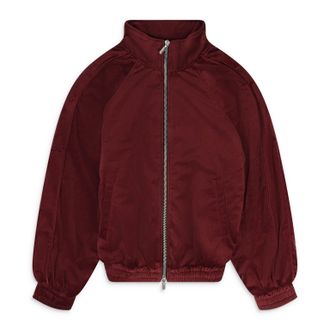 Rhude Maroon Velvet Track Jacket