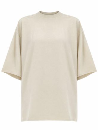 Rick Owens Tommy-T Cotton Boxy Side Slits T-Shirt