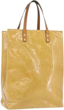 Louis Vuitton Pre-owned Tote Bags, female, Beige, Size: ONE SIZE Pre-owned Vintage Patent Leather Tote Bag