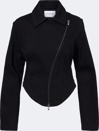 Alaia Ala&iuml;a Chaqueta biker de denim