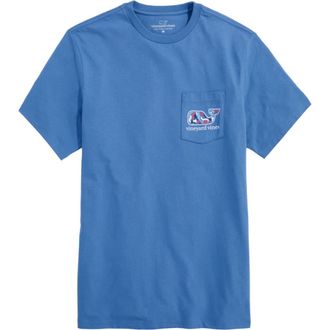 Vineyard Vines Camo Crab & Whale Pocket Graphic T-Shirt in Club Blue at Nordstrom, Size Medium