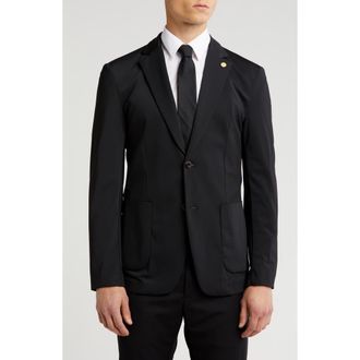 T.R. Premium Slim Fit Pocket Blazer in Black at Nordstrom Rack, Size Xx-Large