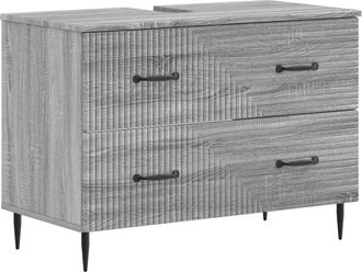 vidaXL Mueble De Lavabo Para Ba&ntilde;o Haarlem Sonoma Gris Vidaxl