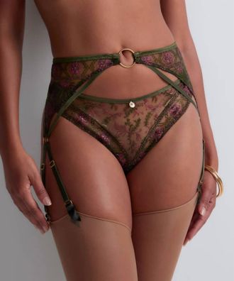 Aubade Sound Of Heart Tanga Bottoms In Dark Garden
