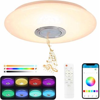 OEM Plafonnier Led - 36 W - 3600 Lm - 3000-6500 K - Haut-parleur Bluetooth - Ip44 - Salon Chambre Bureau Salle De Bain - 1 Unidad