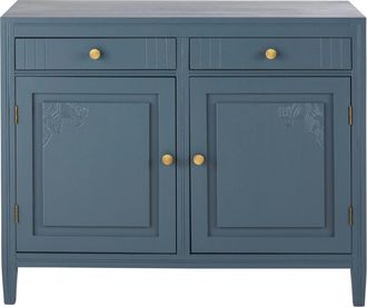 Maisons du monde Aparador azul con 2 puertas y 2 cajones 110 cm