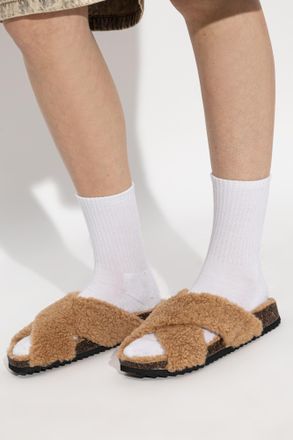Diesel D-WOODSTOCK-SA Slides, Womens, Brown