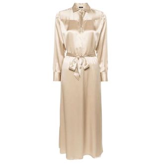Kiton Camicia in Seta con Collo Classico - - Dresses - Donna - Beige - M