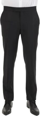 Karl Lagerfeld Suits - Heren - Nette broeken - Zwart - L - Leer - Broeken