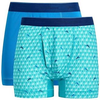 Tommy Bahama 2-pack Mesh Tech Underwear Mens Jumpsuit & Rompers One Piece Aqua Print : 2XL (44-46 Waist), Polyester/Spandex