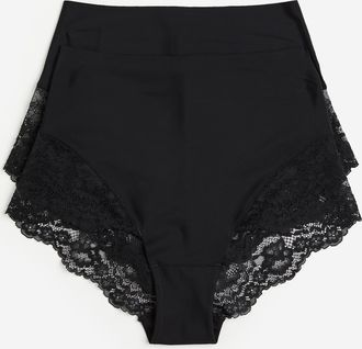 H&M 2er-Pack Slips Light Shape - Schwarz