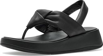 FitFlop F Mode Knot Soft Leather Back Strap Sandals Womens Wedge Shoes Black : 10 M (B)