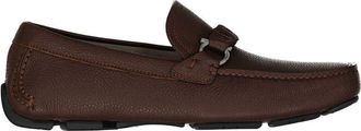 Ferragamo Brown Calfskin Slip-On Mens Loafers