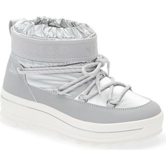 Pajar Galaxy Mini Waterproof Platform Ankle Bootie in Silver - Ice at Nordstrom, Size 9.5