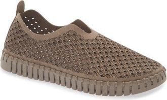 Ilse Jacobsen Tulipu Perforated Slip-On Sneaker in Falcon at Nordstrom, Size 42