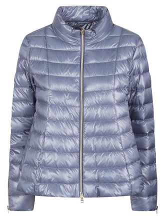 Herno Light Blue Mock Collar Jacket