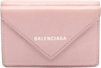 Balenciaga Pre-owned Paper Mini Wallet Trifold Portemonnee - Dames - Vintage Accessoires - Roze - ONE Size - Leer - Vintage