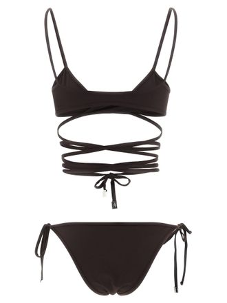 The Attico Womens Brown Polyamide Bikini Clothing