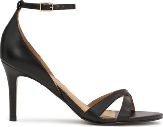 Kazar Zwarte sandalen met volledige hak - Dames - Sandalen met hakken - Zwart - 37 EU - Leer - Schoenen