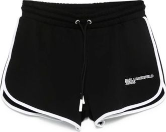 Karl Lagerfeld Trainingsshorts met logoprint - Zwart