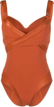 Marlies Dekkers Cache Coeur padded swimsuit - women - Recycled Nylon/Spandex/Elastane - 85F - Orange