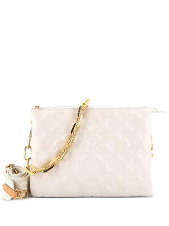 Louis Vuitton Coussin Bag Monogram Embossed Lambskin PM crossbody bag - Bianco