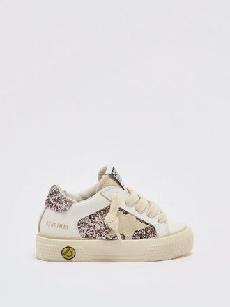 Golden Goose Sneakers May in pelle con glitter