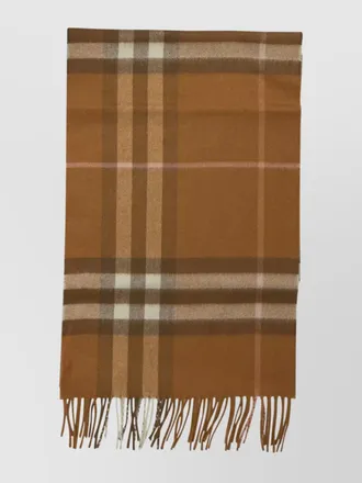 Burberry embroidered check cashmere scarf