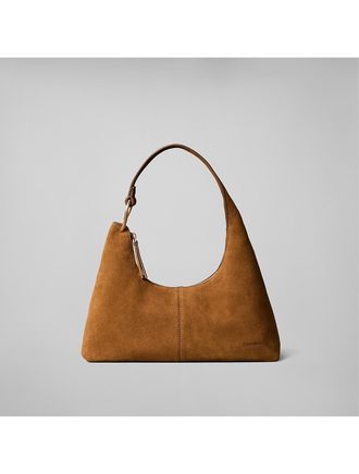 Calvin Klein Womens Slouchy Suede Shoulder Bag - Brown