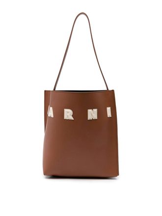 Marni Museo logo-patch leather bag