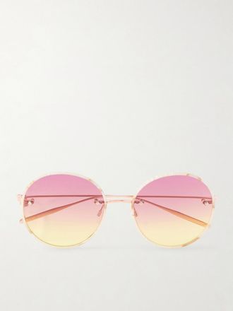 Barton Perreira Occhiali Da Sole In Acetato E Metallo Rosato Con Montatura Rotonda Rigby