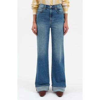 Daze Far Out Cuffed High Waist Wide Leg Jeans in Big Break at Nordstrom Rack, Size 28