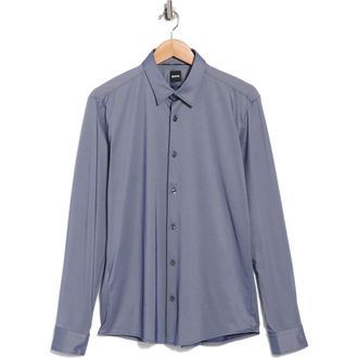 BOSS Slim Fit Roan Kent Button-Up Shirt in Navy at Nordstrom Rack, Size Xx-Large