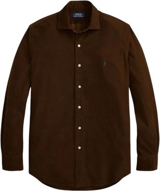 Ralph Lauren Slim Fit Corduroy Overhemd - Heren - Casual Overhemden - Bruin - XL - Katoen - Overhemden