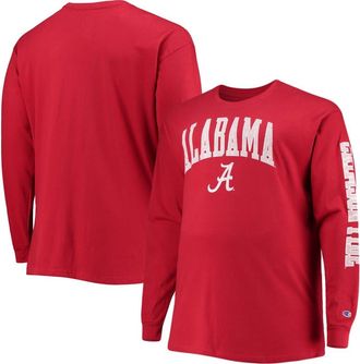 Champion Mens Champion Crimson Alabama Crimson Tide Big & Tall 2-Hit Long Sleeve T-Shirt at Nordstrom, Size Xxx-Large
