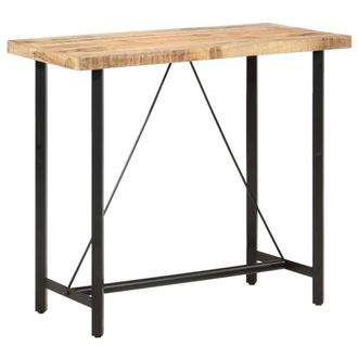 Berkfield Home Bar Table 120x58x107 cm Rough Mango Wood in Brown | Size: 120 x 58 x 107 cm