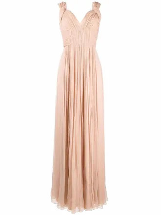 Alberta Ferretti Gesmockte avondjurk - Beige