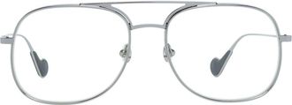 Moncler MO-1044357 Metal Aviator Sunglasses - Gray