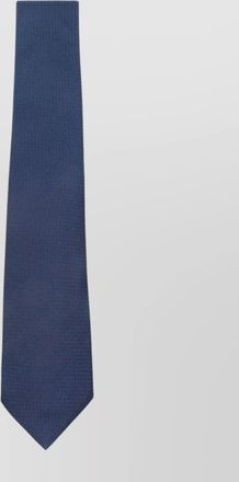 Kiton textured silk tie pointed tip