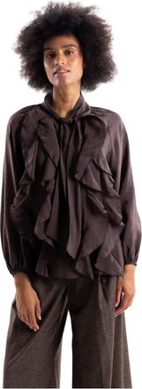H2O Blouse - Dames - Blouses & Shirts - Bruin - Maat: M Poliester