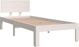 vidaXL Bed Frame without Mattress White 75x190cm Small Single Vidaxl
